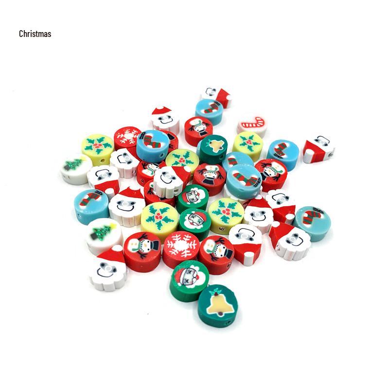 Colorful Fruit & Smiley Face Polymer Clay Beads Bracelet DIY Jewelry Accessories