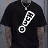 Einfache und modische Buchstaben! Bedrucktes Unisex-T-Shirt mit Rundhalsausschnitt und kurzen Ärmeln