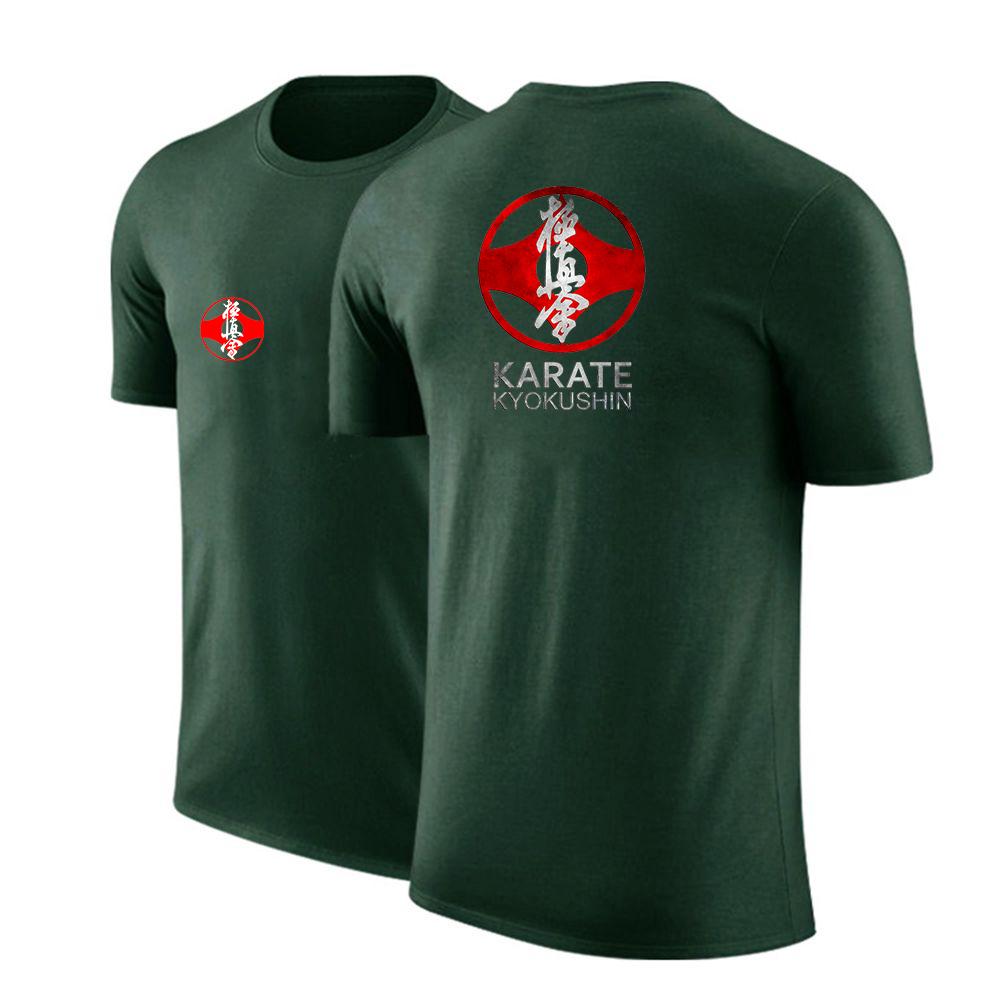 2025 Summer Unisex Kyokushin Karate Logo Print Popular High Street Solid Color TShirt Quick Drying Comfortable Cotton Short Sleeve