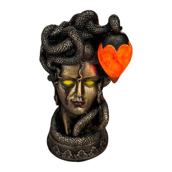 

Настольная лампа Горгона Ретро Греческая мифология Статуя Горгоны Настольная лампа Ночник для спальни Гостиной Прихожей Украшение A