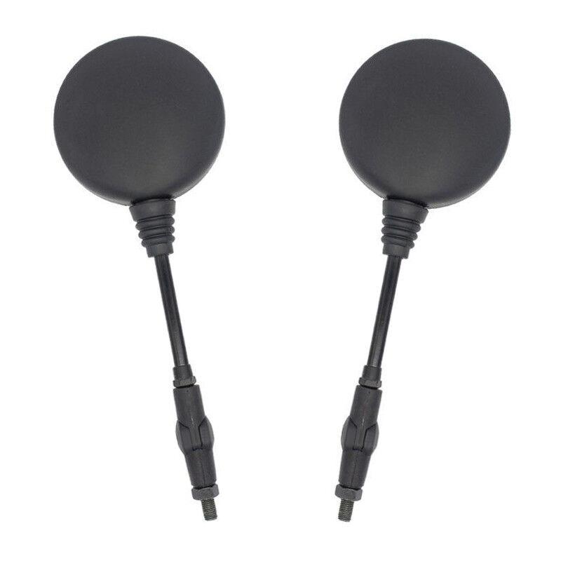 2 st Motorcykel Svart Universal 10 mm Sidospegel Backspegel Anti-fall Vikbar Rund Spegel