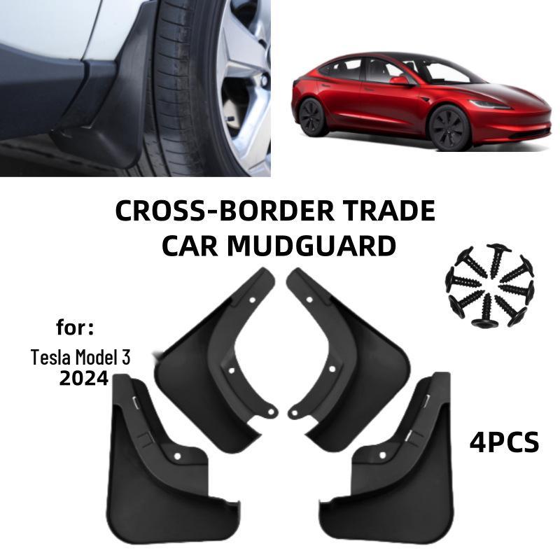 Tesla Model 3 2024 Mud Flaps: Soft, Durable Tire Fenders for Enhanced Protection 2024 Tesla Model 3