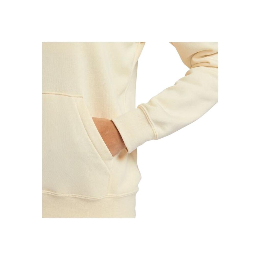 Nike Standard Fit Fleece Hoodie With Letter Logo Print Women Hoodie Beige DQ5776-113