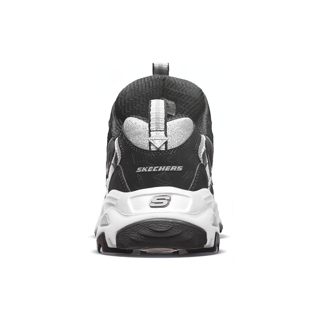 (WMNS) Skechers D'Lites Running Shoes Black/White/Gray Women's 12242-BKW