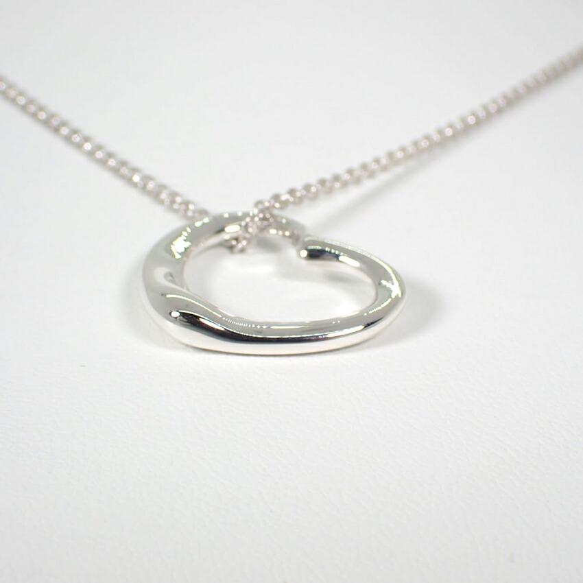 [Použité] TIFFANY 925 Přívěsek/Náhrdelník Otevřené srdce/g523-17