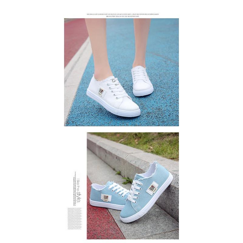 Women's Canvas Shoes, New Spring & Autumn Korean Style Flat Casual Shoes, Thin Single Shoes for Summer, Ins Fashion Sneakers for Students