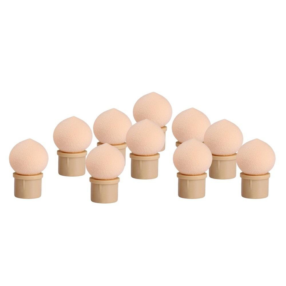 10pcs Round End Replaceable Sponge Head Sponge Glitter Powder Sponge Tip Salon Use Sharp End