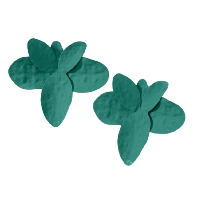 

Elegant Elegant Flower Earrings with Unique Metal Petal Decoration for Trendy Women Casual Wear Stylish Outfits 1 зелёный
