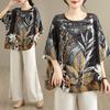 DIMANAF 2026 Plus Size New T-Shirt Women Summer Beach Print Loose Casual O-Neck Lady Tops Tees Shirts Oversize