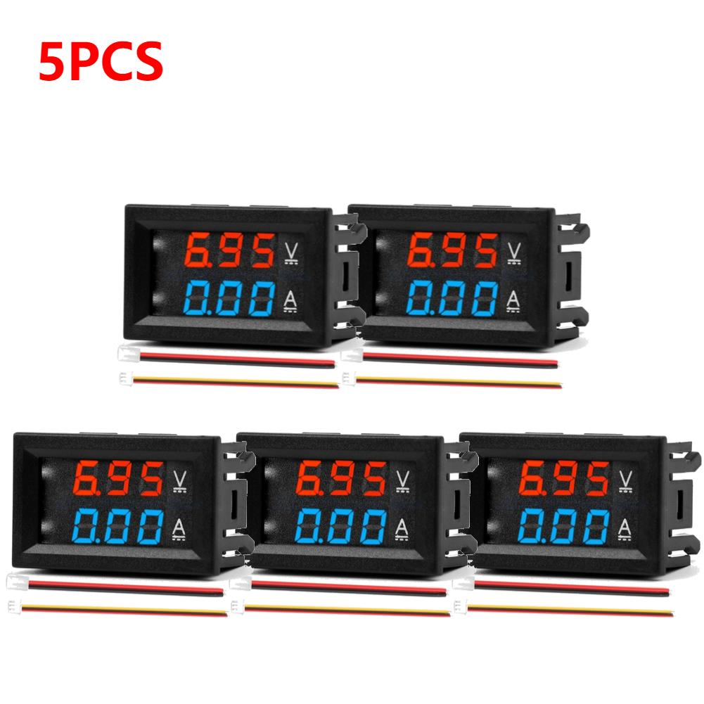 DC 100V 10/50/100A Voltmeter Ammeter Blue + Red LED Amp Dual Digital Volt Meter Gauge Car Motocycle Voltage Current Meter