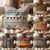 Aztec Ethnic Pattern Cushion Cover Multi-Scene Pillow Cover for Home & Car - Reversible, Soft & Durable for Daily Use