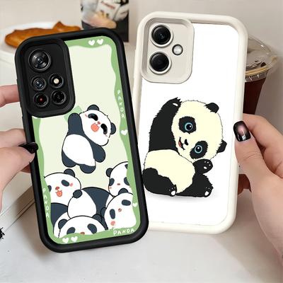 Cute Cartoon Panda Soft Phone Case for Xiaomi Poco X7 X6 X5 Pro X4 Gt X3 F7 Ultra M8 M7 Redmi 15C 15 14C 13 13C 12 12C 10 10C