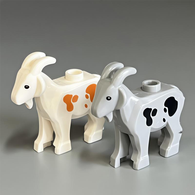 MOC Animal Scene Building Blocks Zoo Elephants Giraffes Chimpanzee Camels Goats Camel Parrots Pigeon Accessories Bricks Toys N09