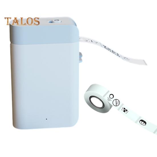 

Мини-принтер этикеток, совместимый с Bluetooth, беспроводной перезаряжаемый с лентой, устройство для изготовления этикеток, встроенный резак, инструмент для термопечати наклеек с зарядным кабелем белый