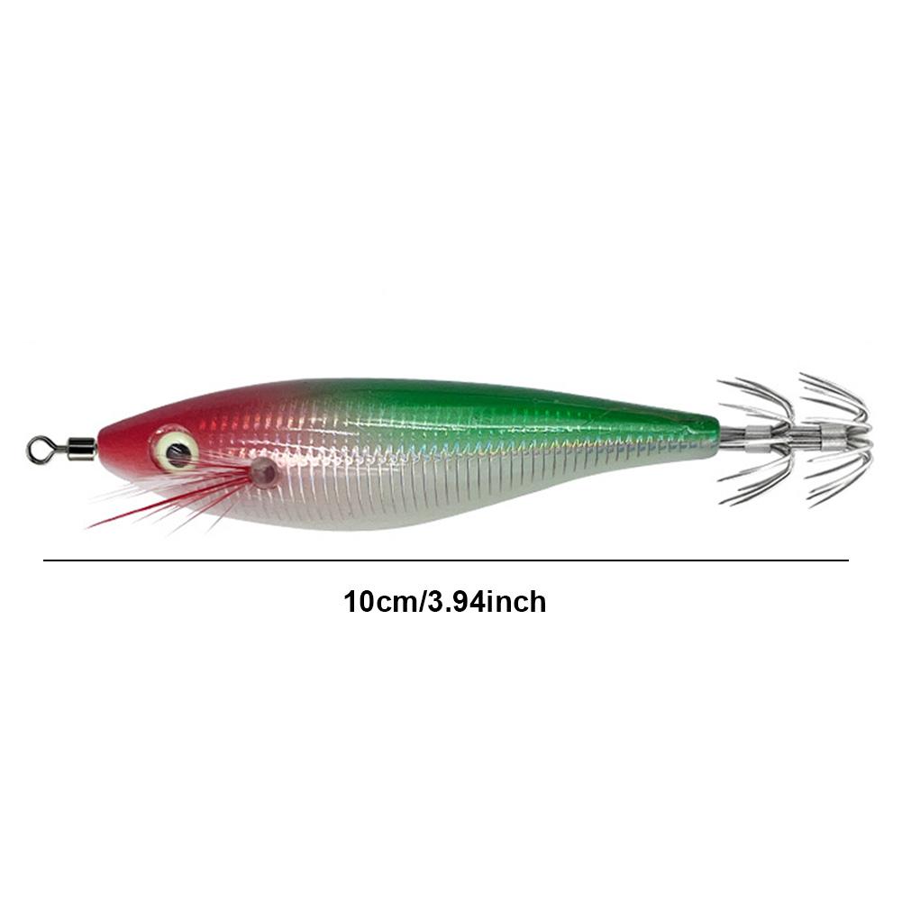 5.7g/8cm Simulation Luminous Squid Jig Hooks Fishing Lures Double Hook Lifelike Squid Hook Fishing Tackles Accessories