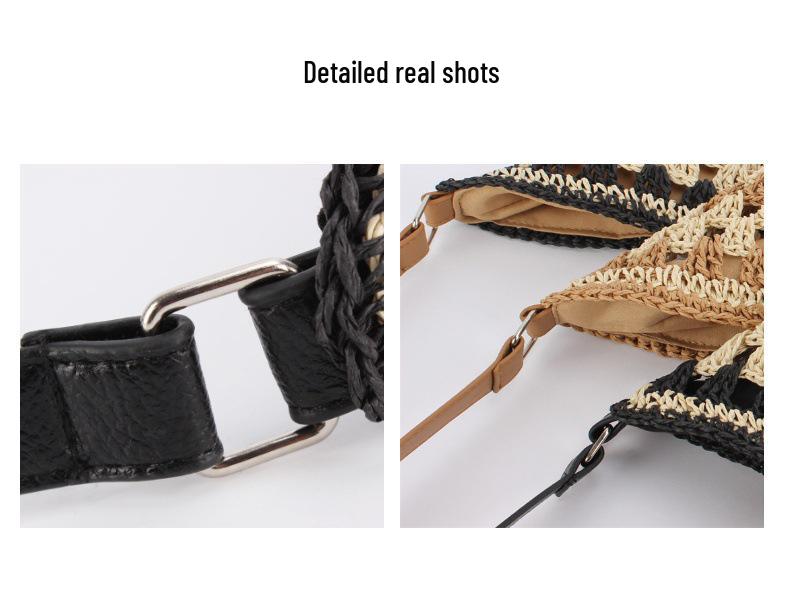 Trendy Retro Ethnic Large Capacity Woven Shoulder Bag - Versatile Fashion Paper Rope Design
