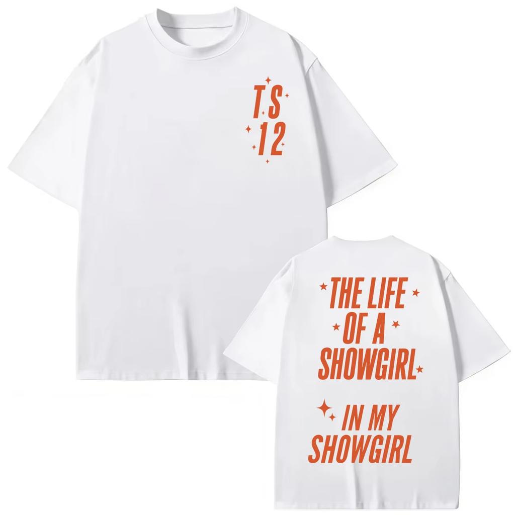 The Life of A Showgirl New Album T-shirts Fashion Y2k Aesthetic Short Sleeve T-shirt Men Women High Quality Cotton T Shirt