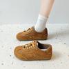Fashion Shoes 2025 Spring and Autumn New Style Soft-soled Boken Shoes with Suede, Stylish Single Shoes,