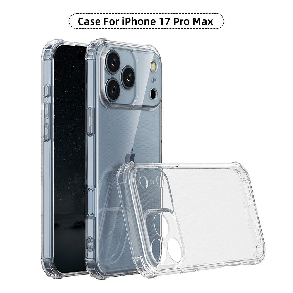 Kristall-Silikon-Weichhülle für iPhone 17 Pro Max Hülle Stoßfeste Transparente TPU-Handyhülle für iPhone 17 Air Schale Bumper