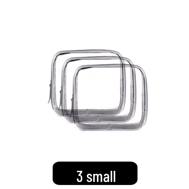 Large Capacity Waterproof Transparent Makeup Bag - Portable Toiletry Organizer for Travel