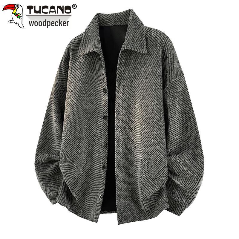 TUCANO Men's Autumn/Winter Textured Lapel Cardigan Jacket