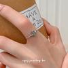 Cui Yan S925 Sterling Silver Jade Ring Women's Korean Blogger Style Retro Design