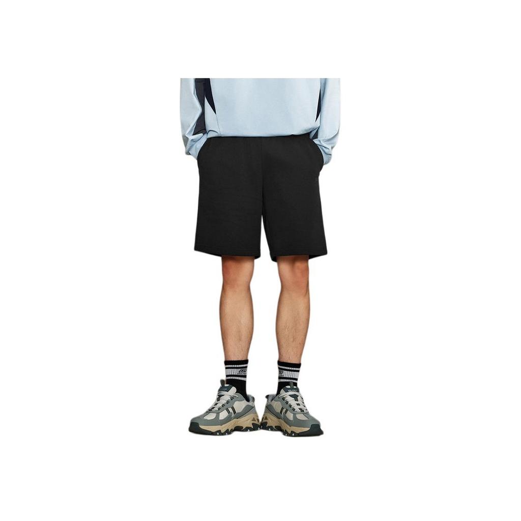 Skechers Versatile Casual Breathable Comfortable Five-Point Sports Shorts Men shorts Carbon-Black L225M099-0018