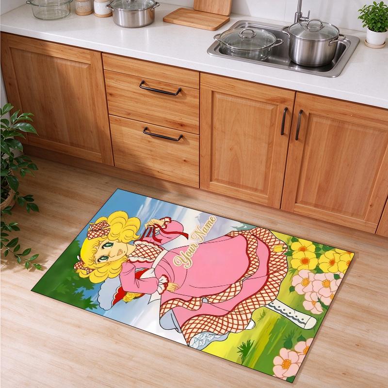 candy candy Customizable name kitchen floor mat easy to clean and wipe down Suitable for kitchens living rooms and entryways—a perfect home decor piec