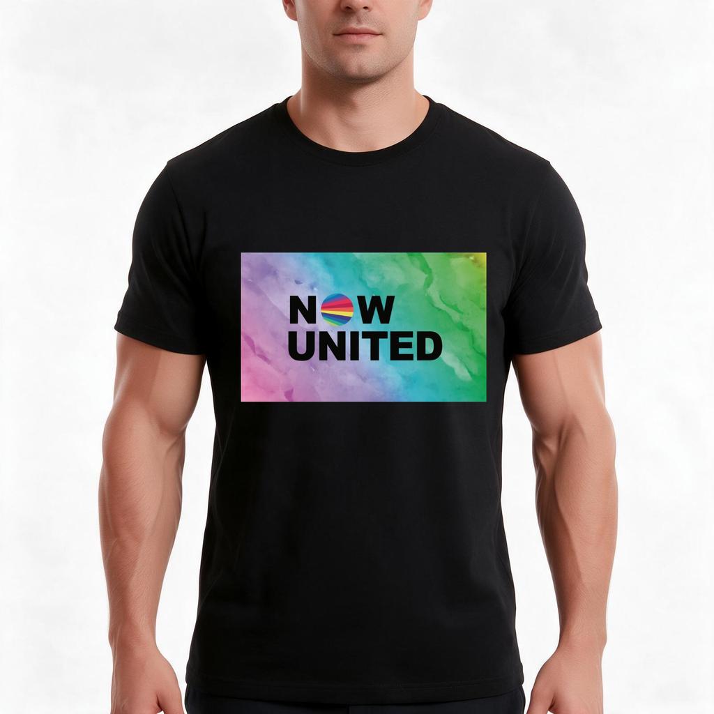 Now United Water Colors Tshirt Summer Casual Cotton Tee Oversized Streetwear Tops Vintage Graphic Print Unisex Unisex Unisex