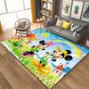 1pc Mickey and Minnie_ Area Rug, Non-Slip Floor Mat, Cartoon Character Design, Soft Velvet, Room Decor, Washable Indoor Carpet