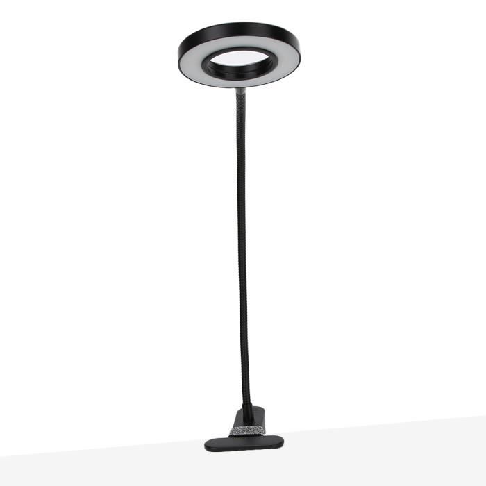 Lampe de bureau - ZERODIS - Lumière d'anneau - Réglable 360° - USB rechargeable - Design contemporain