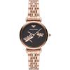Gianni T-Bar Black Rose Gold Metal Ladies Quartz Watch AR11206