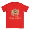 MOROCCO FLAG ON MOROCCAN EMBLEM IN GOLDEN Men T Shirt  Awesome Tees Short Sleeve Crewneck TShirts 100 Cotton Plus Size Clothes