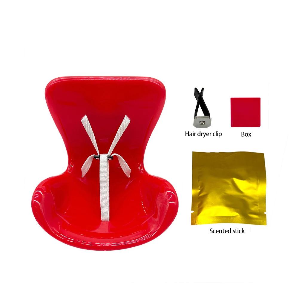 

For 15/17cm Labubu Plush Car Seat Safety Seat with Air Vent Ornament Doll Accessories Car Air Vent Freshener Decoration