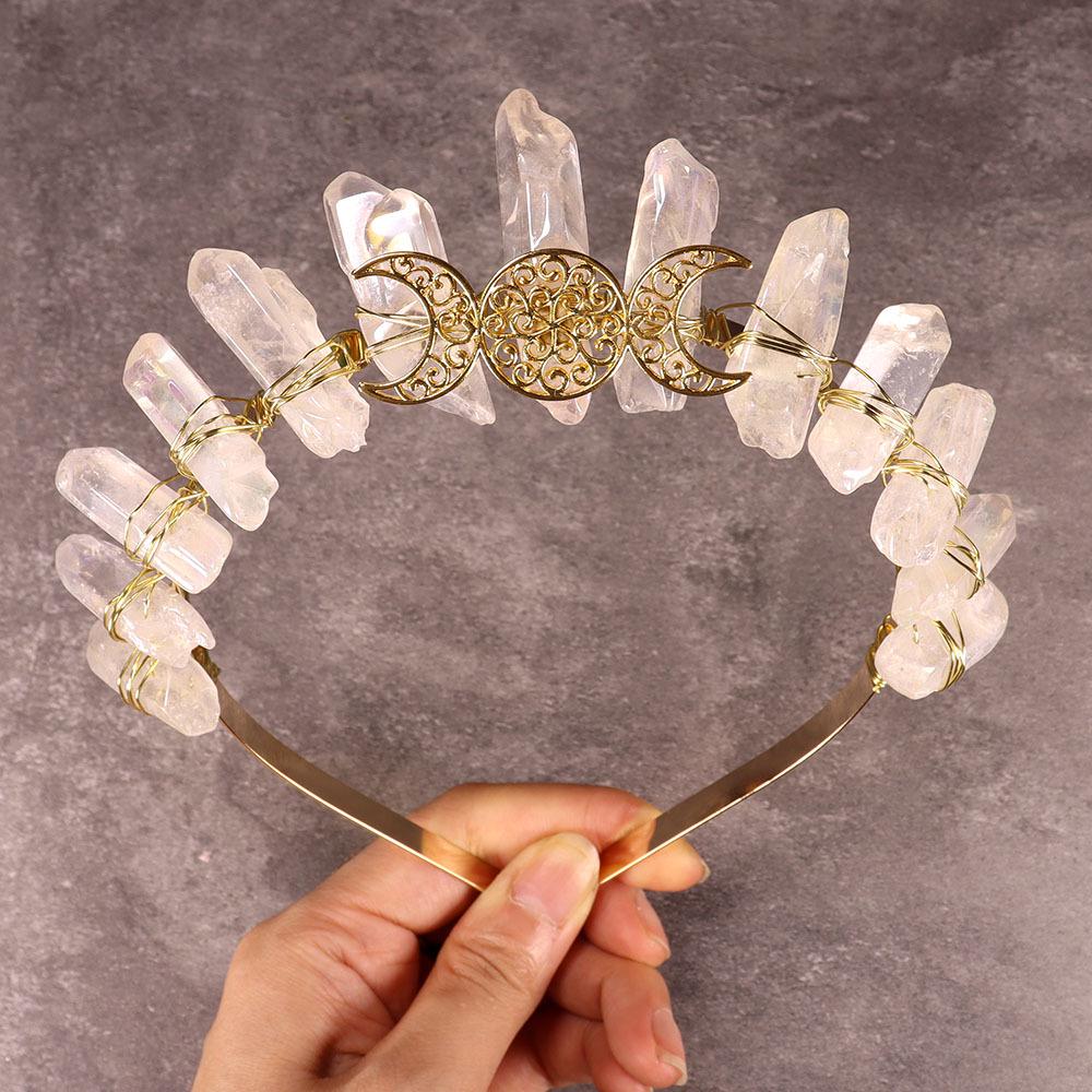 Golden Moon Citrine Crown Headband Hair Accessory