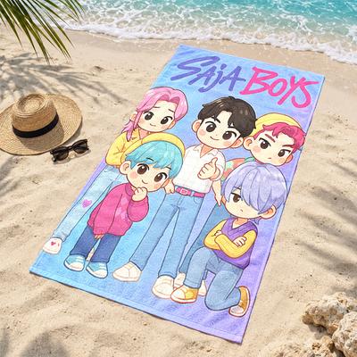 Kpop Demon Hunters Microfiber Beach Towel Quick Dry Sand Free Lightweight Beach Towels for Travel Swimming Camping