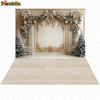Mocsicka Christmas Background Photography New Year Party Tree Beige Wall Decorations Adult Child Photo Backdrop Studio Wallpaper