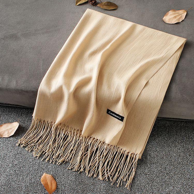 Sciarpa in cashmere spessa ed estesa autunno e inverno 2024, versatile sciarpa calda da donna, sciarpa a doppia faccia, scialle