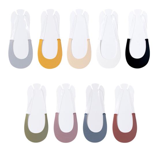 1 Pair Fashion Breathable Sweat Absorbing Soft Transparent Suspenders Half Invisible Socks Daily Wear Boat