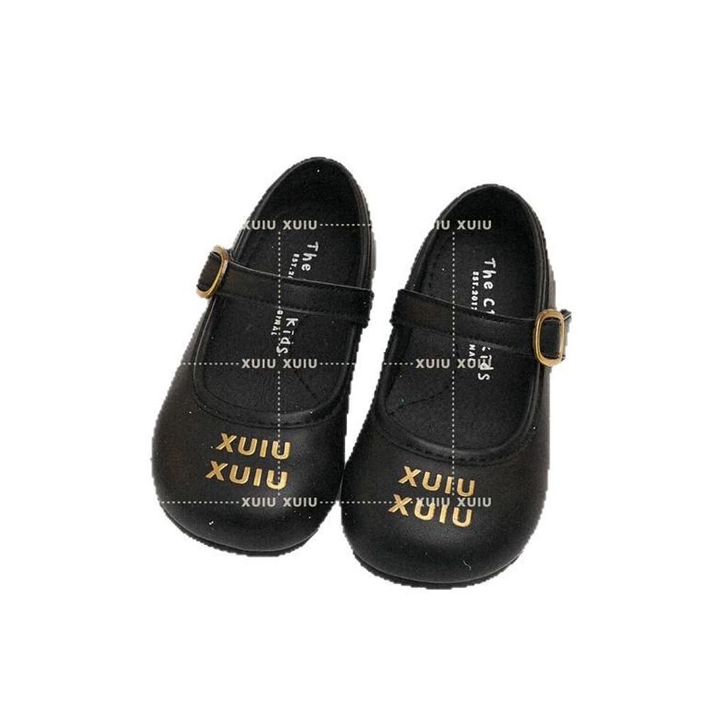 XSHX "Li Qi" Retro Round Head Small Leather Shoes Girls Small Ladyshoes Leather Shoes Spring and Autumn [Wenzhou Shoes]
