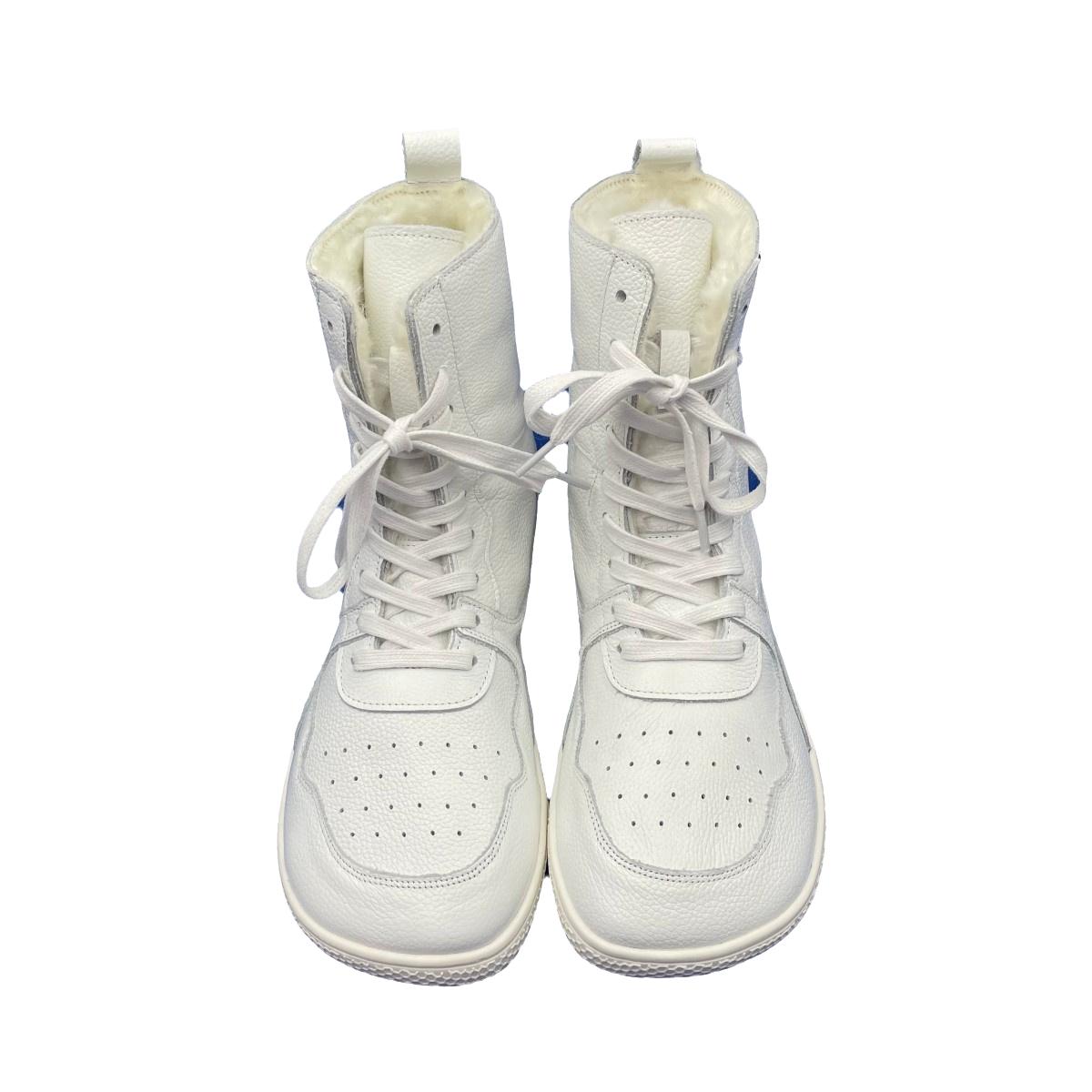 

Barefoot Genuine Leather Winter Middle-High Boots Real Natural Fur Linning Warm Men Women Zero Sole Light Weight 37