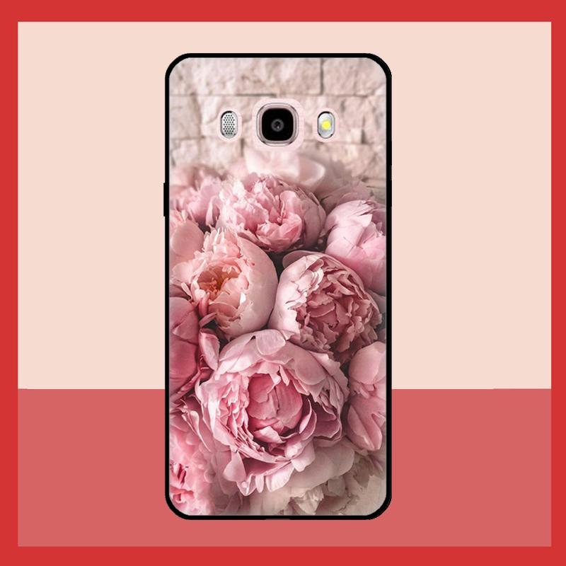 Elegant Pink Purple Peony Flower Case For Samsung Galaxy J3 J5 J7 2017 A3 A5 J1 2016 A7 A9 J8 A6 A8 J4 J6 Plus 2018 Coque