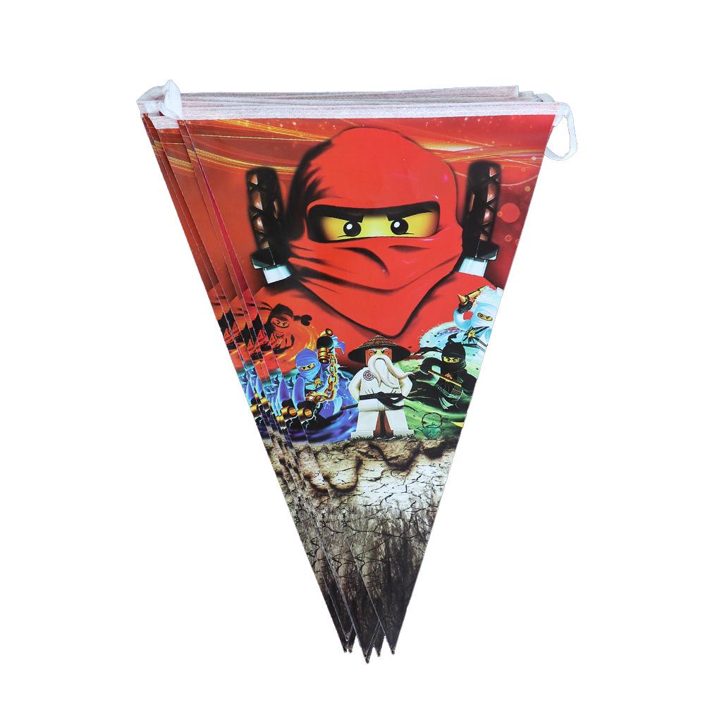 Red Ninja Cartoon Birthday Party Supplies: Disposable Plates & Cups