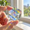 Dreamy Home Window Decoration Mini K9 Crystal Glass Prism Cube, Sun Catcher Optical for Photography Color Mixing Light Refraction, Desktop Decor, Prop