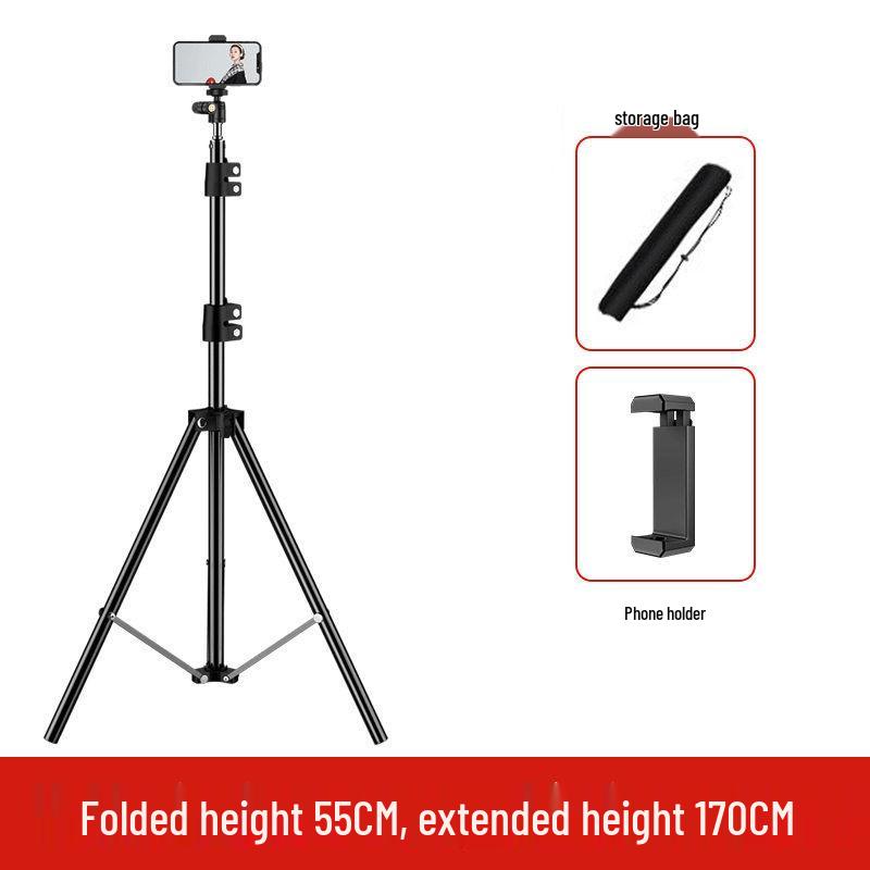 Multi-Functional Mobile Phone Tripod with Ring Light for Live Broadcasting and Selfies