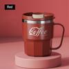 400ml Fashion Stainless Steel Coffee Mug With Cover Creative Office Home Milk Tea Breakfast Handle Cup