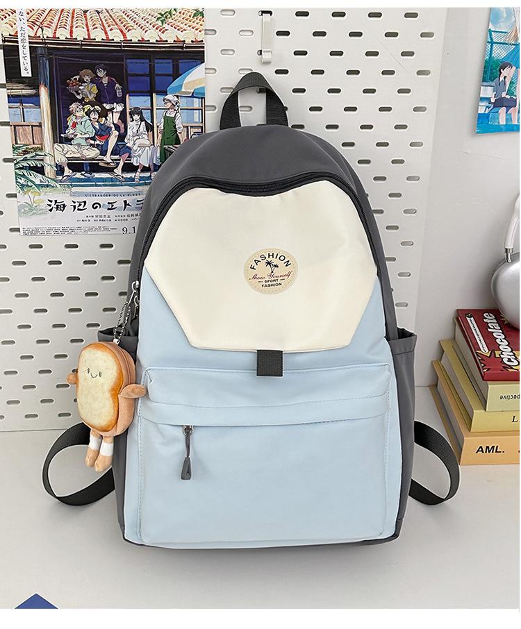 

2025 новый китайский рюкзак для студентов колледжа женский летне-осенний корейская мода большой вместимости сочетающийся по цвету дорожная сумка рюкзак