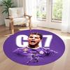 Cristiano Ronaldo Round Area Rug Perfect for Outdoor Dining Room Kitchen Bedrooms Antislip Round Carpet Anime Office Decor Perfect Gift for Women Men