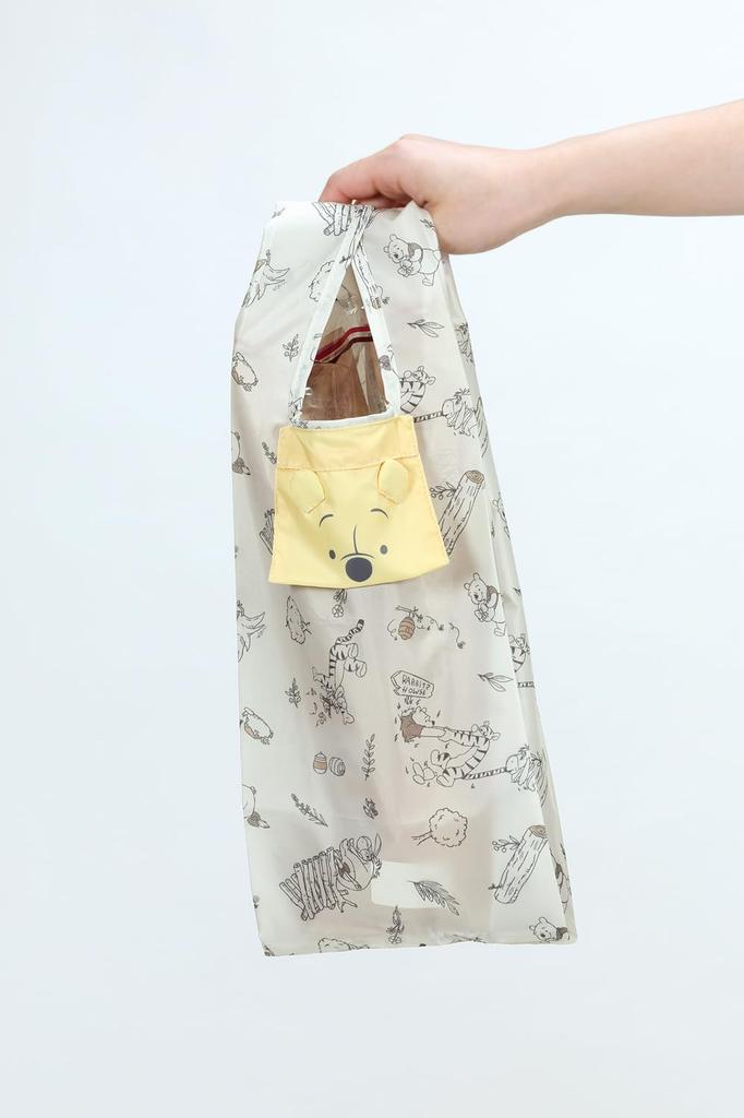 Skater Foldable Eco Disney Winnie the Pooh KFB1 Bag, Pocketable, Vertical, Design,