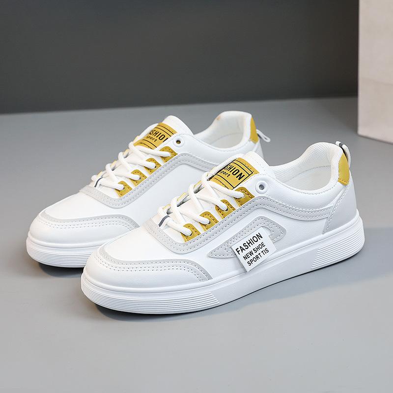 

YQ28 new casual women s shoes little white shoes 2025 summer color matching heightened thin baseplate shoes versatile leather surface wear-resistant 35